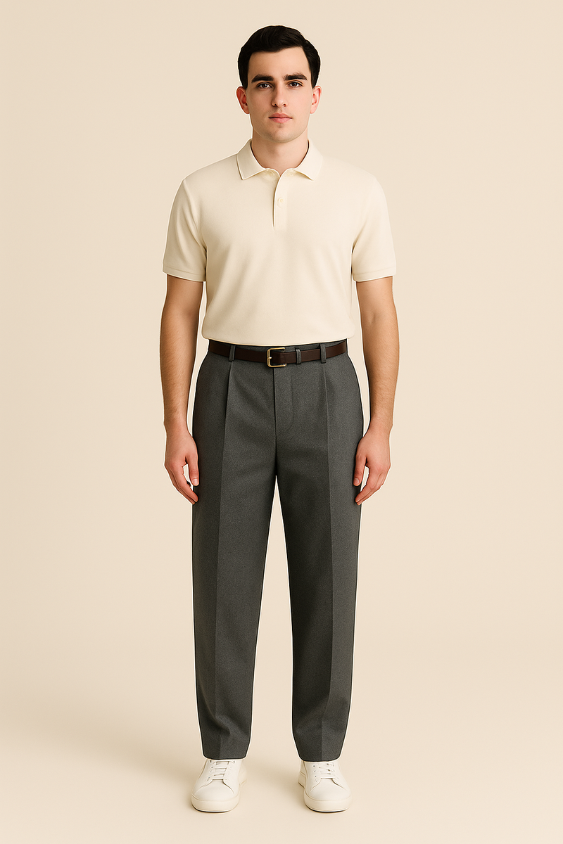 PLEATED TROUSERS TYPE-2 M グレイ Grey Pleated Trousers